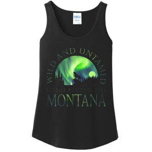 Montana Glacier National Park Northern Lights Ladies Essential Tank