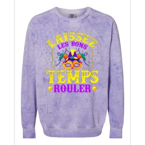 Mardi Gras New Orleans Let The Good Times Roll Colorblast Crewneck Sweatshirt