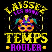 Mardi Gras New Orleans Let The Good Times Roll Stripe Pom Pom Beanie