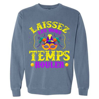 Mardi Gras New Orleans Let The Good Times Roll Garment-Dyed Sweatshirt