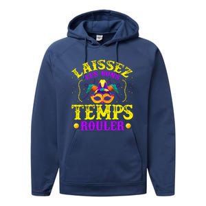 Mardi Gras New Orleans Let The Good Times Roll Performance Fleece Hoodie