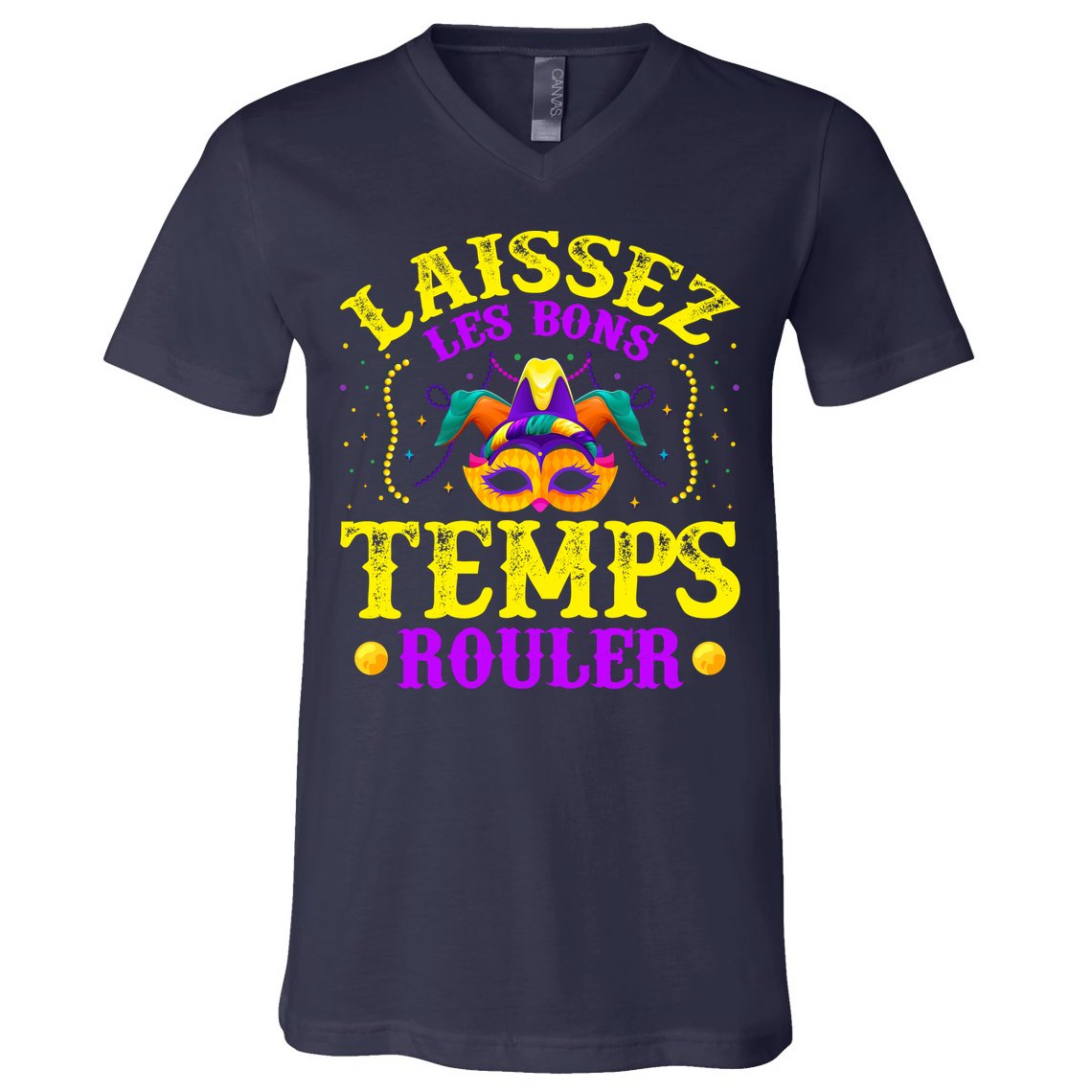 Mardi Gras New Orleans Let The Good Times Roll V-Neck T-Shirt