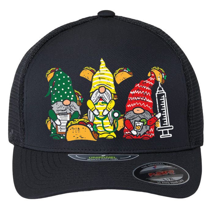 Mexican Gnomes Nurse Cinco De Mayo Nurse Scrub Flexfit Unipanel Trucker Cap