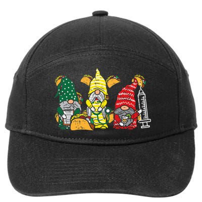 Mexican Gnomes Nurse Cinco De Mayo Nurse Scrub 7-Panel Snapback Hat