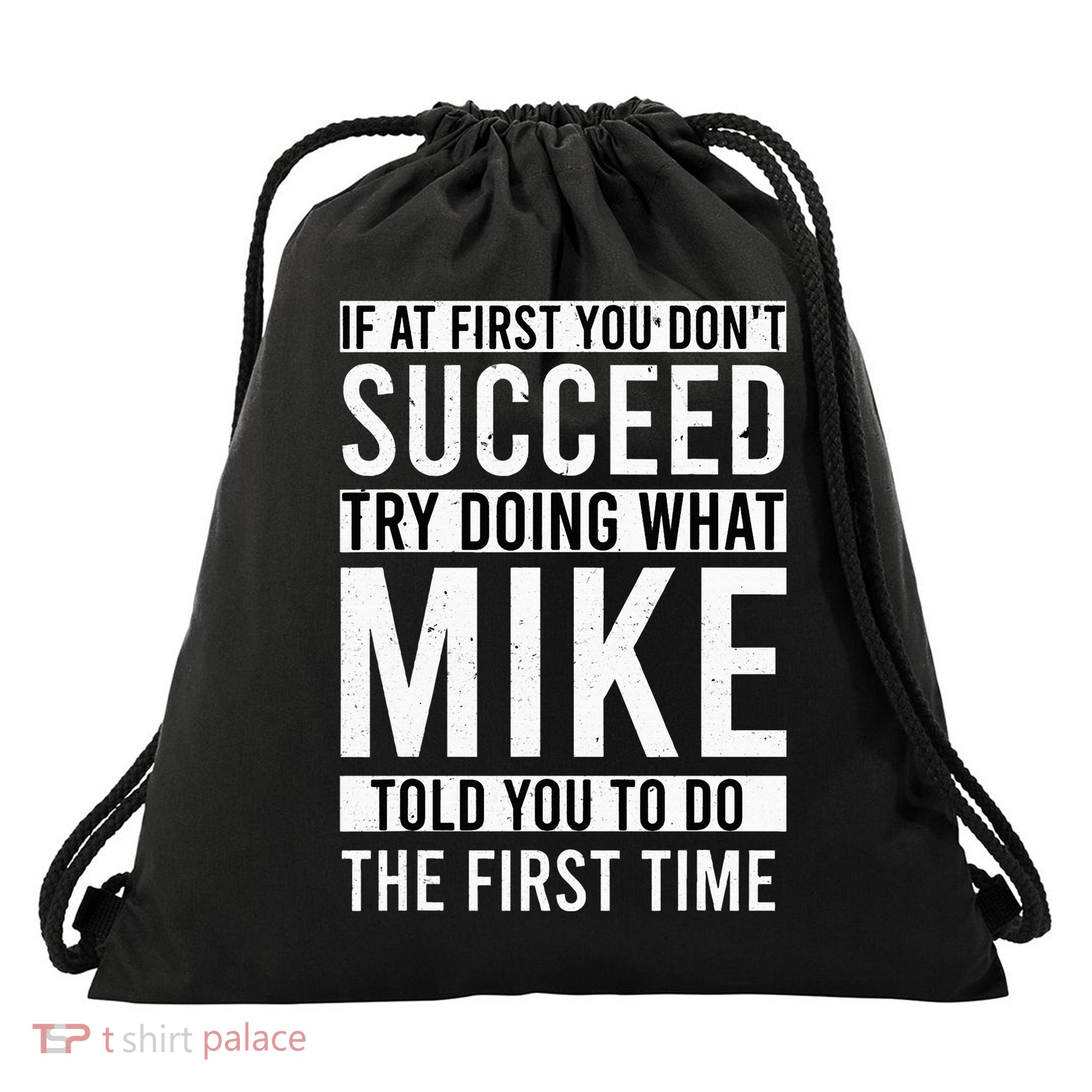 Mike Gifts Name Personalized Birthday Presents Funny Mike Drawstring Bag