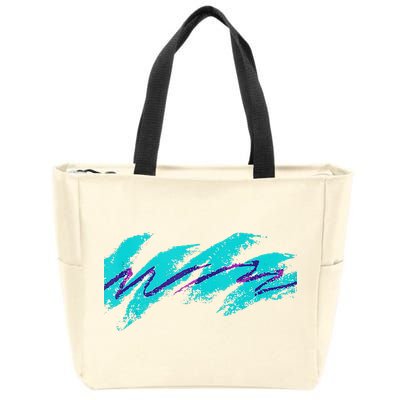 Millennials Geometric Nostalgia 90s Zip Tote Bag