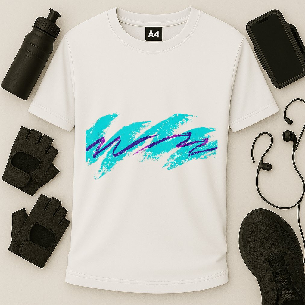 Millennials Geometric Nostalgia 90s Cooling Performance Crew T-Shirt