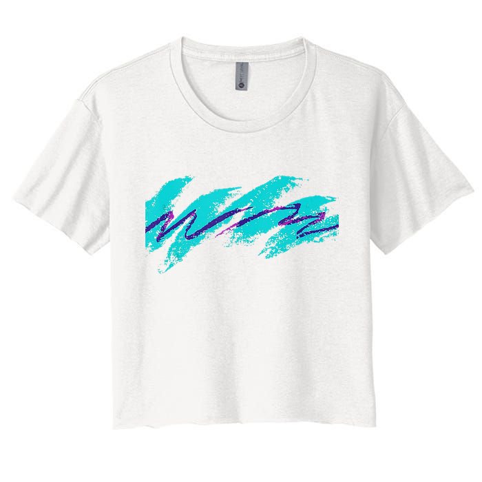 Millennials Geometric Nostalgia 90s Women's Crop Top Tee