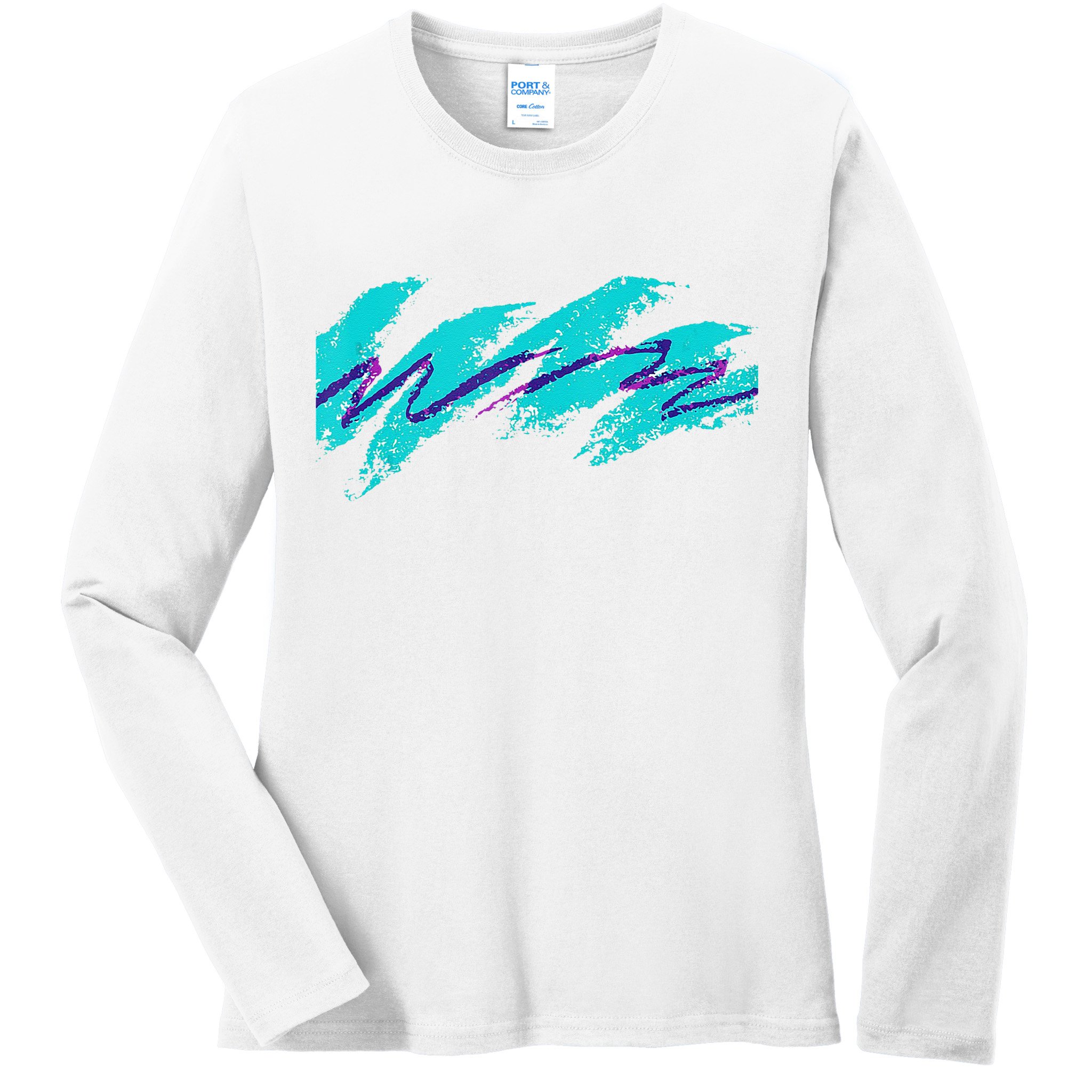 Millennials Geometric Nostalgia 90s Ladies Long Sleeve Shirt