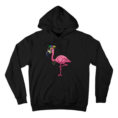 Mardi Gras New Orleans Flamingo Tall Hoodie