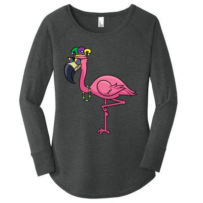 Mardi Gras New Orleans Flamingo Tall Women's Perfect Tri Tunic Long Sleeve Shirt