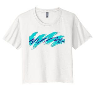 Millennials Geometric Nostalgia 90s Women's Crop Top Tee