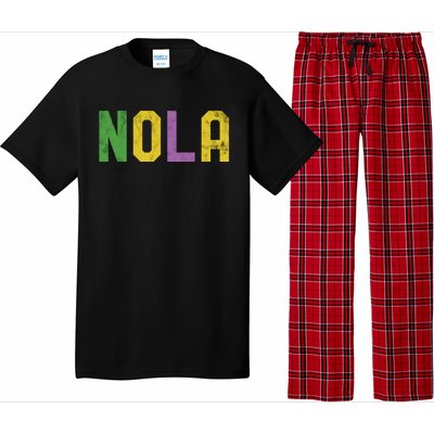 Mardi Gras Nola New Orleans Retro Party Gift Pajama Set