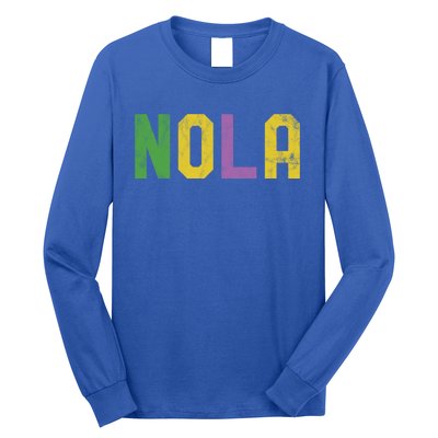 Mardi Gras Nola New Orleans Retro Party Gift Long Sleeve Shirt