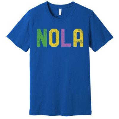 Mardi Gras Nola New Orleans Retro Party Gift Premium T-Shirt