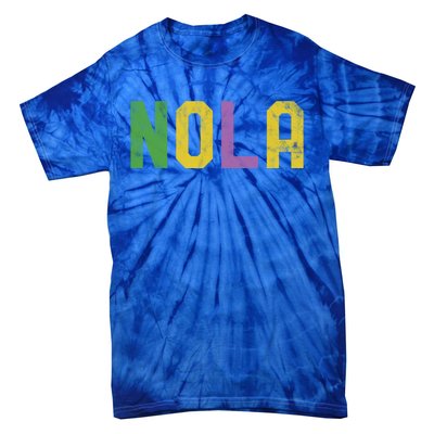 Mardi Gras Nola New Orleans Retro Party Gift Tie-Dye T-Shirt