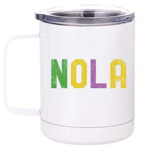 Mardi Gras Nola New Orleans Retro Party Gift 12 oz Stainless Steel Tumbler Cup