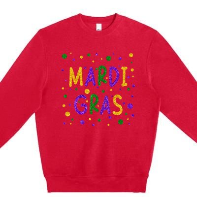 Mardi Gras Outfit Mardi Gras Carnival 2024 New Orleans Party Premium Crewneck Sweatshirt