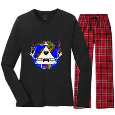 Mountain Gravity Oregon USA Adventure Awaits Falls Life Eye Women's Long Sleeve Flannel Pajama Set 