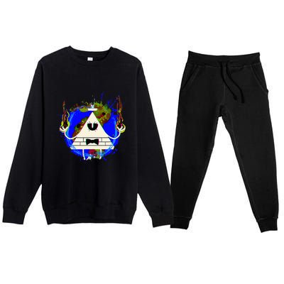 Mountain Gravity Oregon USA Adventure Awaits Falls Life Eye Premium Crewneck Sweatsuit Set