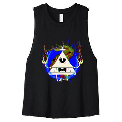 Mountain Gravity Oregon USA Adventure Awaits Falls Life Eye Women's Racerback Cropped Tank