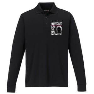 Mormon Gynecologist Oddly Specific Weird Sarcastic Stupid Performance Long Sleeve Polo