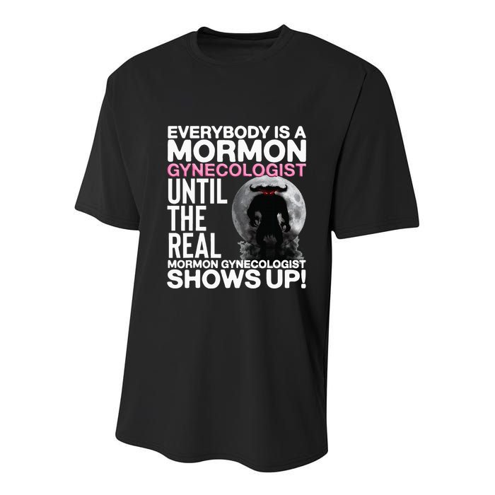 Mormon Gynecologist Oddly Specific Weird Sarcastic Stupid Youth Performance Sprint T-Shirt