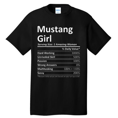 Mustang Girl Ok Oklahoma Tall T-Shirt