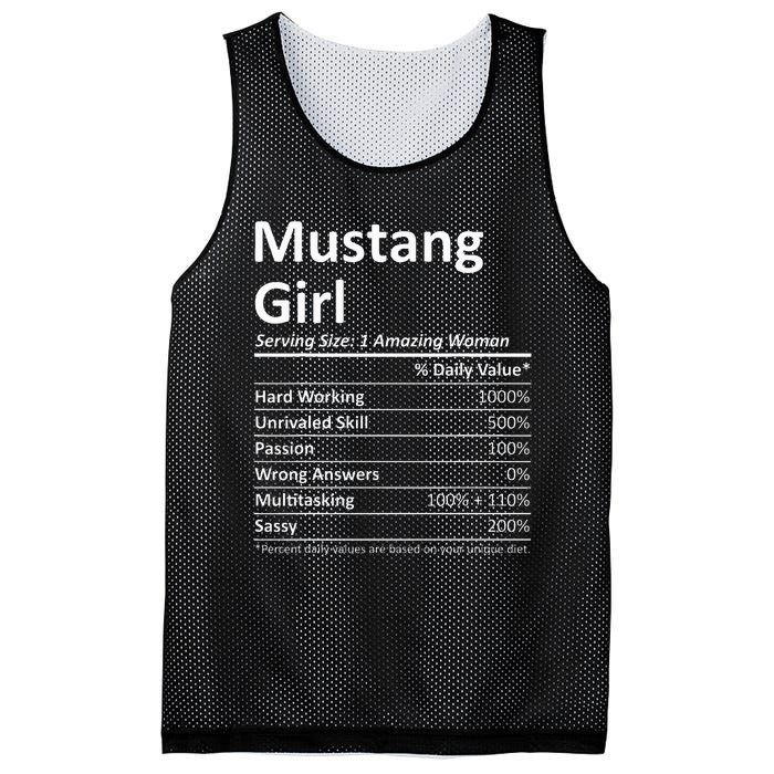 Mustang Girl Ok Oklahoma Mesh Reversible Basketball Jersey Tank