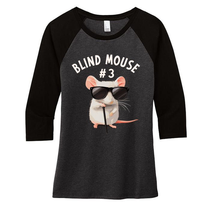 Matching Group Outfit 3 Of 3 Three Blind Mice Costume Women's Tri-Blend 3/4-Sleeve Raglan Shirt