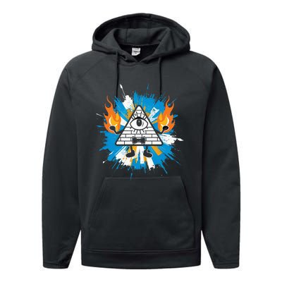 Mountain Gravity Oregon Usa Adventure Awaits Falls Life Eye Performance Fleece Hoodie