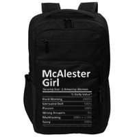 Mcalester Girl Ok Oklahoma Funny City Home Roots Impact Tech Backpack