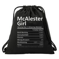 Mcalester Girl Ok Oklahoma Funny City Home Roots Drawstring Bag