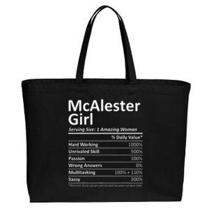 Mcalester Girl Ok Oklahoma Funny City Home Roots Cotton Canvas Jumbo Tote