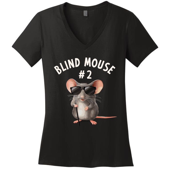 Matching Group Outfit 2 Of 3 Three Blind Mice Costume Women's V-Neck T-Shirt