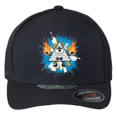 Mountain Gravity Oregon Usa Adventure Awaits Falls Life Eye Flexfit Unipanel Trucker Cap