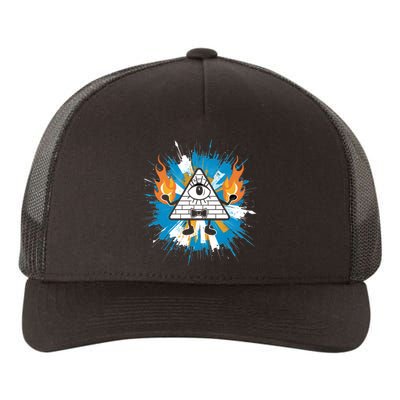 Mountain Gravity Oregon Usa Adventure Awaits Falls Life Eye Yupoong Adult 5-Panel Trucker Hat