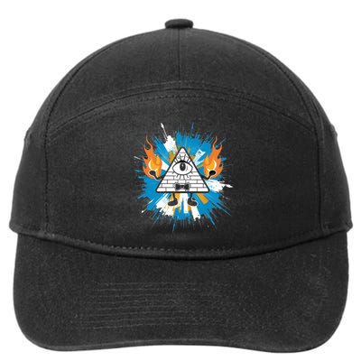 Mountain Gravity Oregon Usa Adventure Awaits Falls Life Eye 7-Panel Snapback Hat