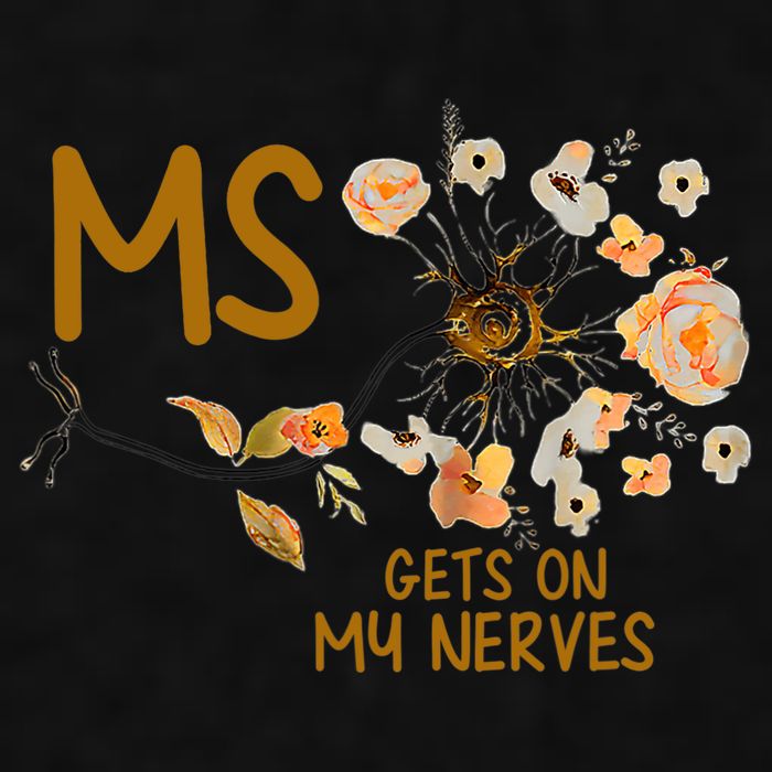 MS Gets On My Nerves Multiple Sclerosis Awareness . Ladies PosiCharge Tri-Blend Wicking Tank