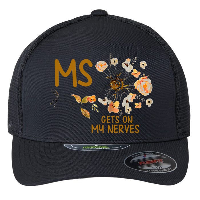 MS Gets On My Nerves Multiple Sclerosis Awareness . Flexfit Unipanel Trucker Cap
