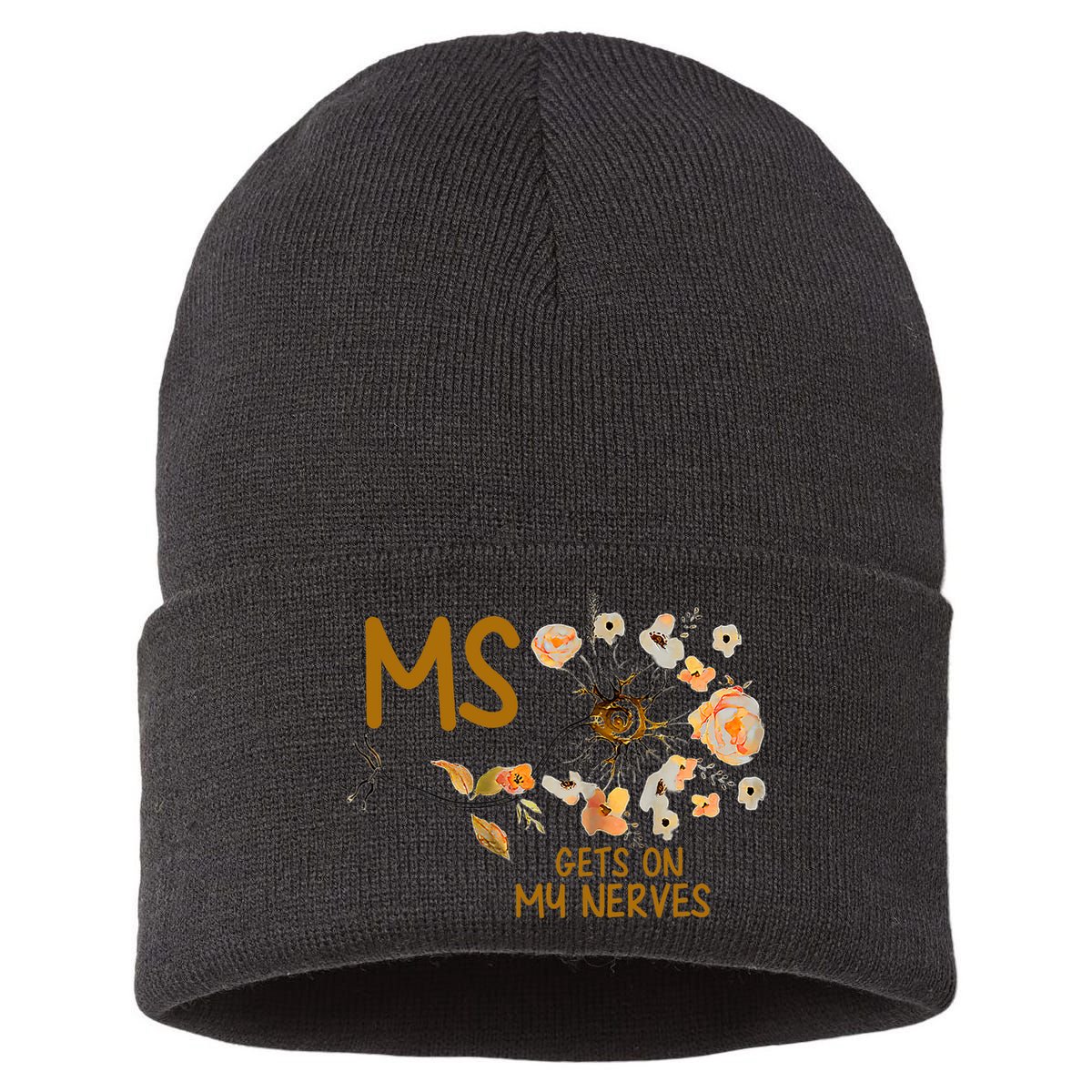 MS Gets On My Nerves Multiple Sclerosis Awareness . Sustainable Knit Beanie