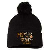 MS Gets On My Nerves Multiple Sclerosis Awareness . Pom Pom 12in Knit Beanie