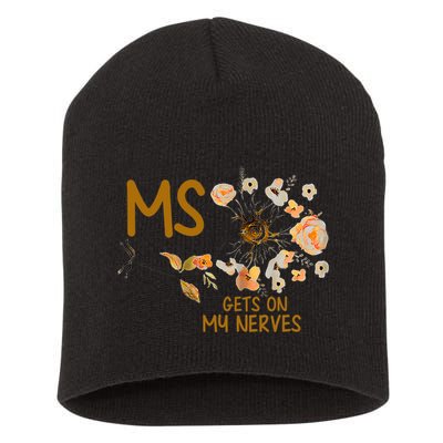 MS Gets On My Nerves Multiple Sclerosis Awareness . Short Acrylic Beanie