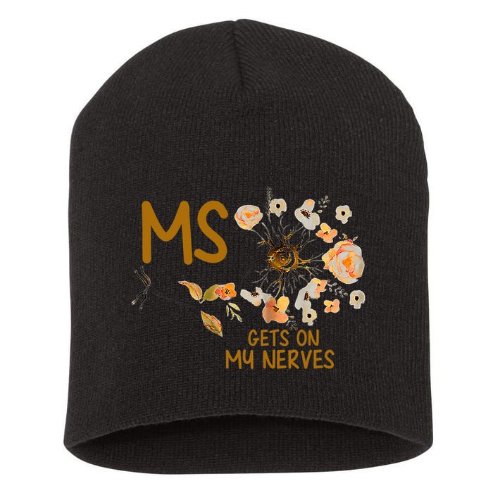 MS Gets On My Nerves Multiple Sclerosis Awareness . Short Acrylic Beanie