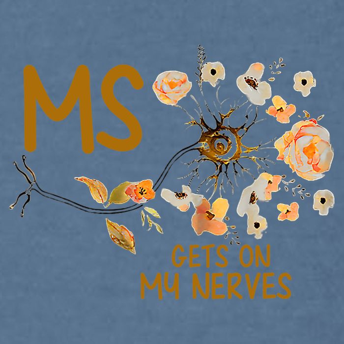 MS Gets On My Nerves Multiple Sclerosis Awareness . Garment-Dyed Sweatshirt