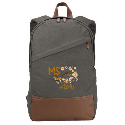 MS Gets On My Nerves Multiple Sclerosis Awareness . Cotton Canvas Backpack