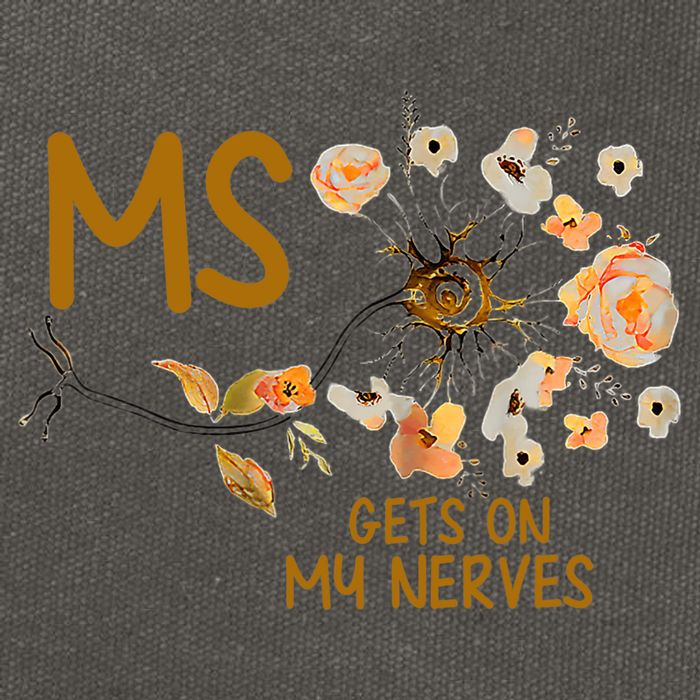 MS Gets On My Nerves Multiple Sclerosis Awareness . Cotton Canvas Backpack