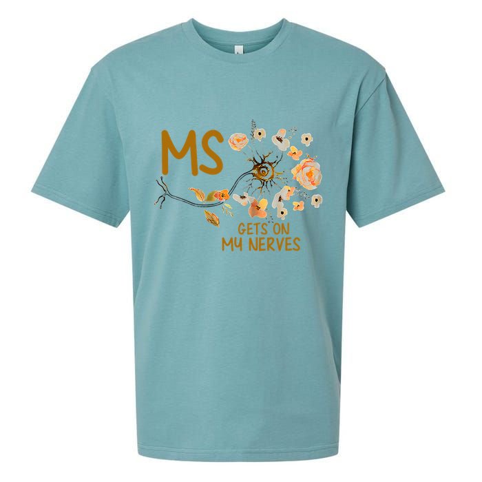 MS Gets On My Nerves Multiple Sclerosis Awareness . Sueded Cloud Jersey T-Shirt