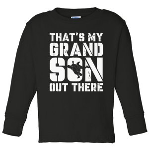 My Grandson Out There Wrestling Grandma Grandpa Toddler Long Sleeve Shirt