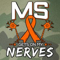 Ms Gets On My Nerves Multiple Sclerosis Awareness Survivor Cool Gift Legacy Tie Dye Trucker Hat